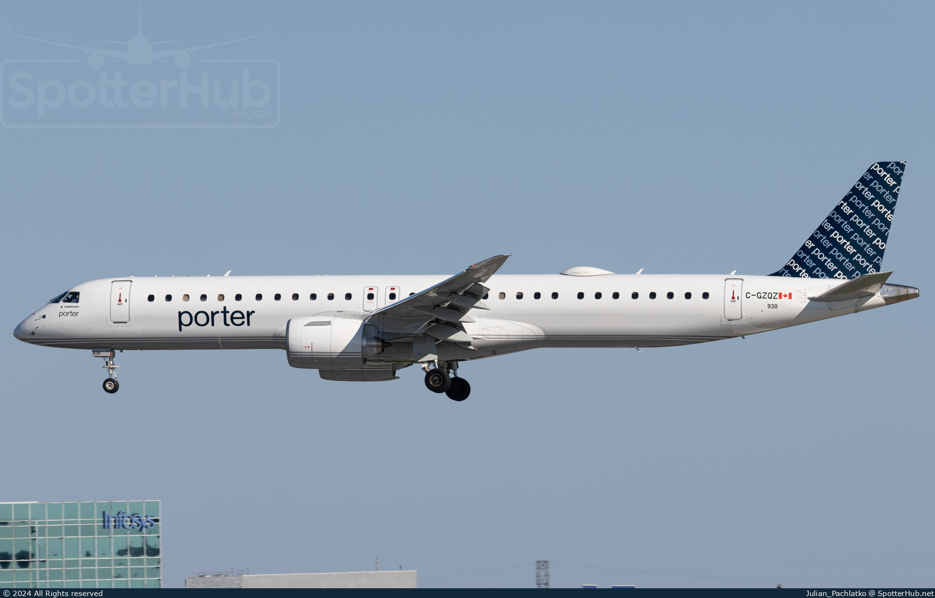 Photo of C-GZQZ - Embraer ERJ-195-E2 operated by Porter Airlines