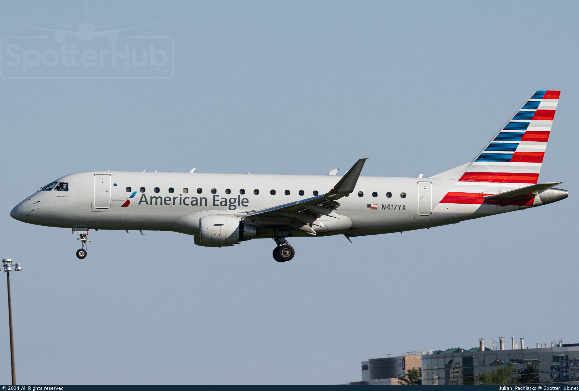 Photo of N417YX - Embraer ERJ-175LR operated by American Eagle (opb Republic Airways)