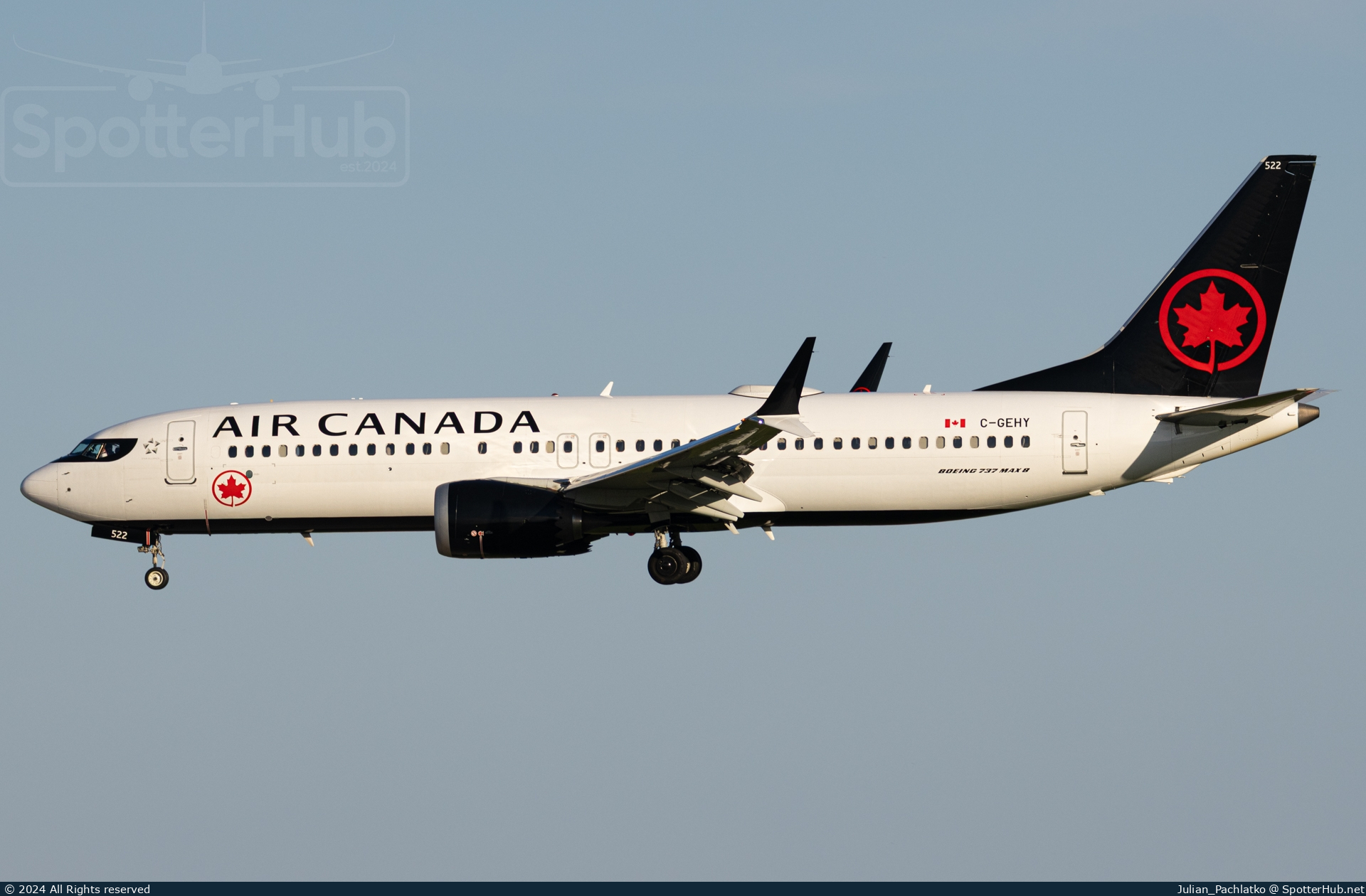 Photo of C-GEHY - Boeing 737 MAX 8 operated by Air Canada