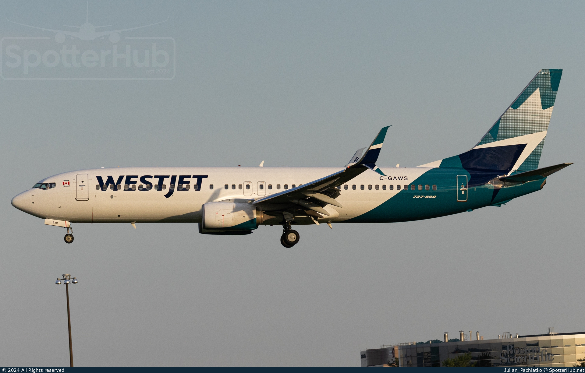 Photo of C-GAWS - Boeing 737-8CT operated by WestJet Airlines