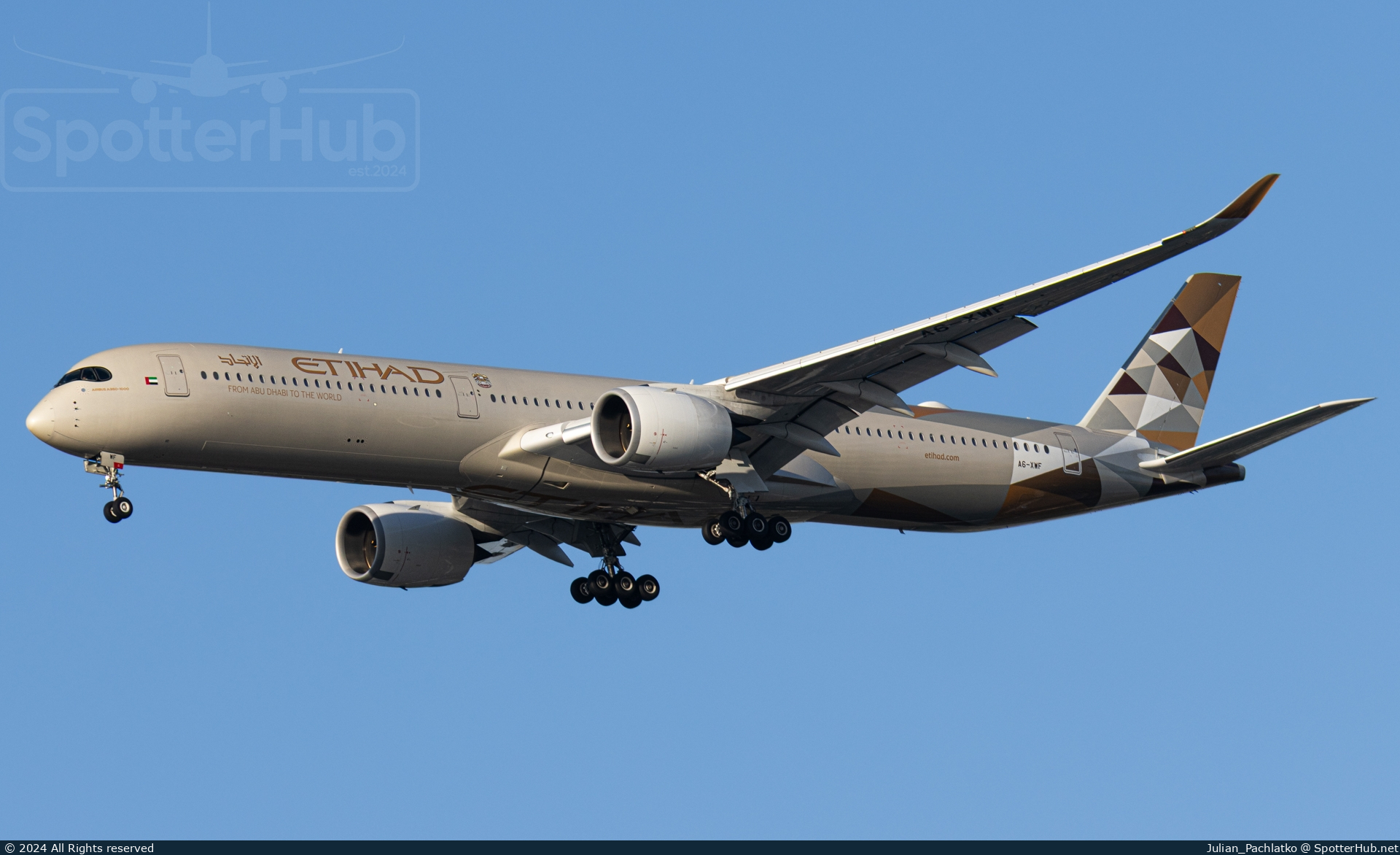 Photo of A6-XWF - Airbus A350-1041 operated by Etihad Airways