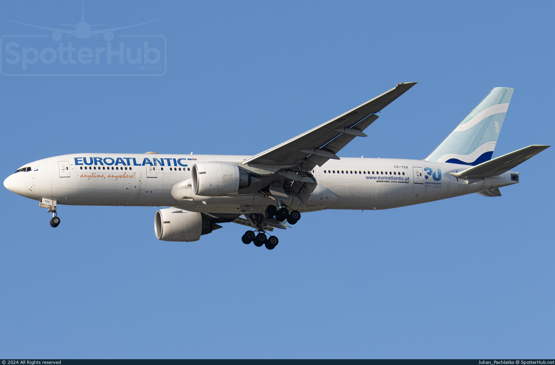 Photo of CS-TSX - Boeing 777-243(ER) operated by EuroAtlantic Airways