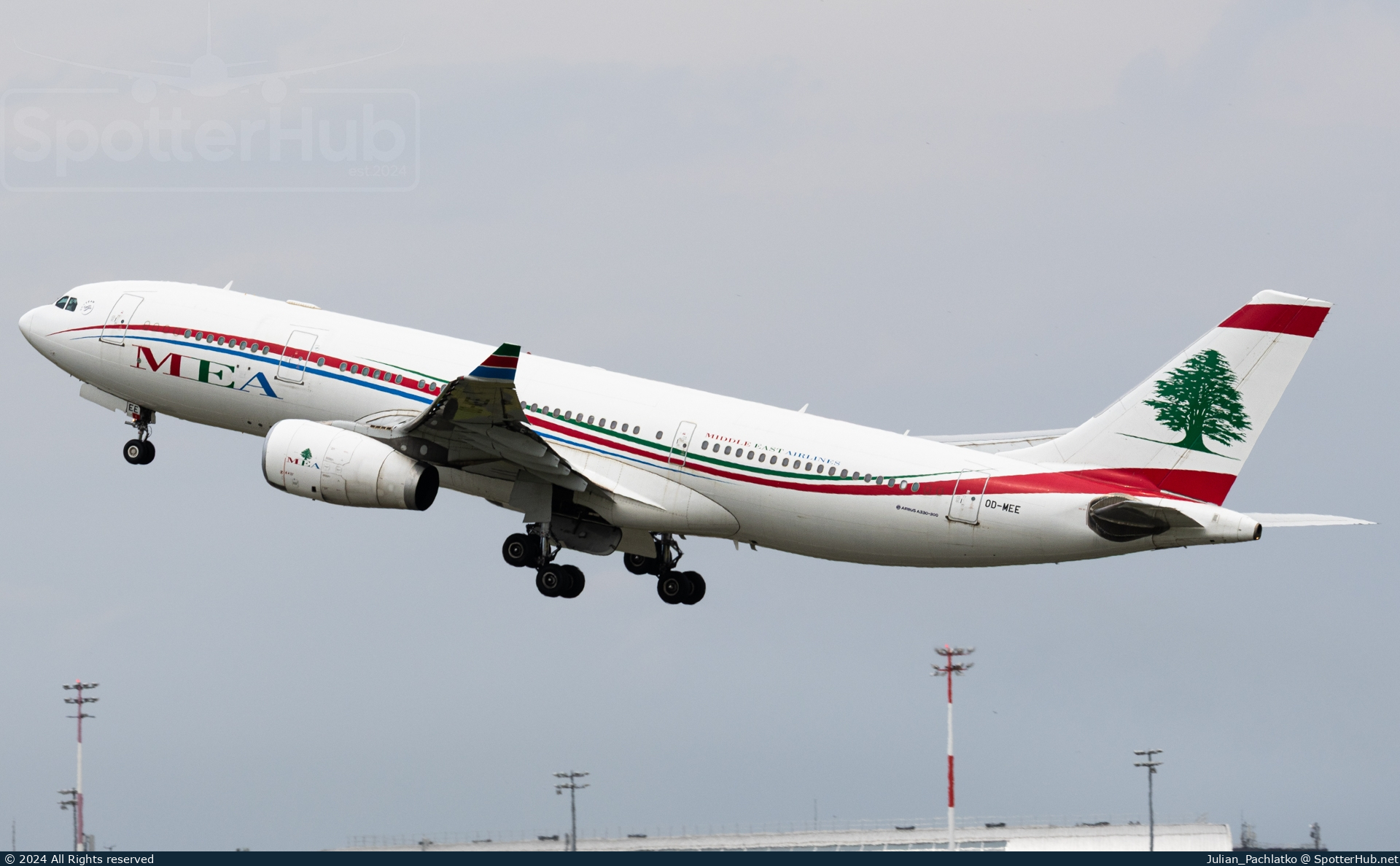 Photo of OD-MEE - Airbus A330-243 operated by MEA Middle East Airlines