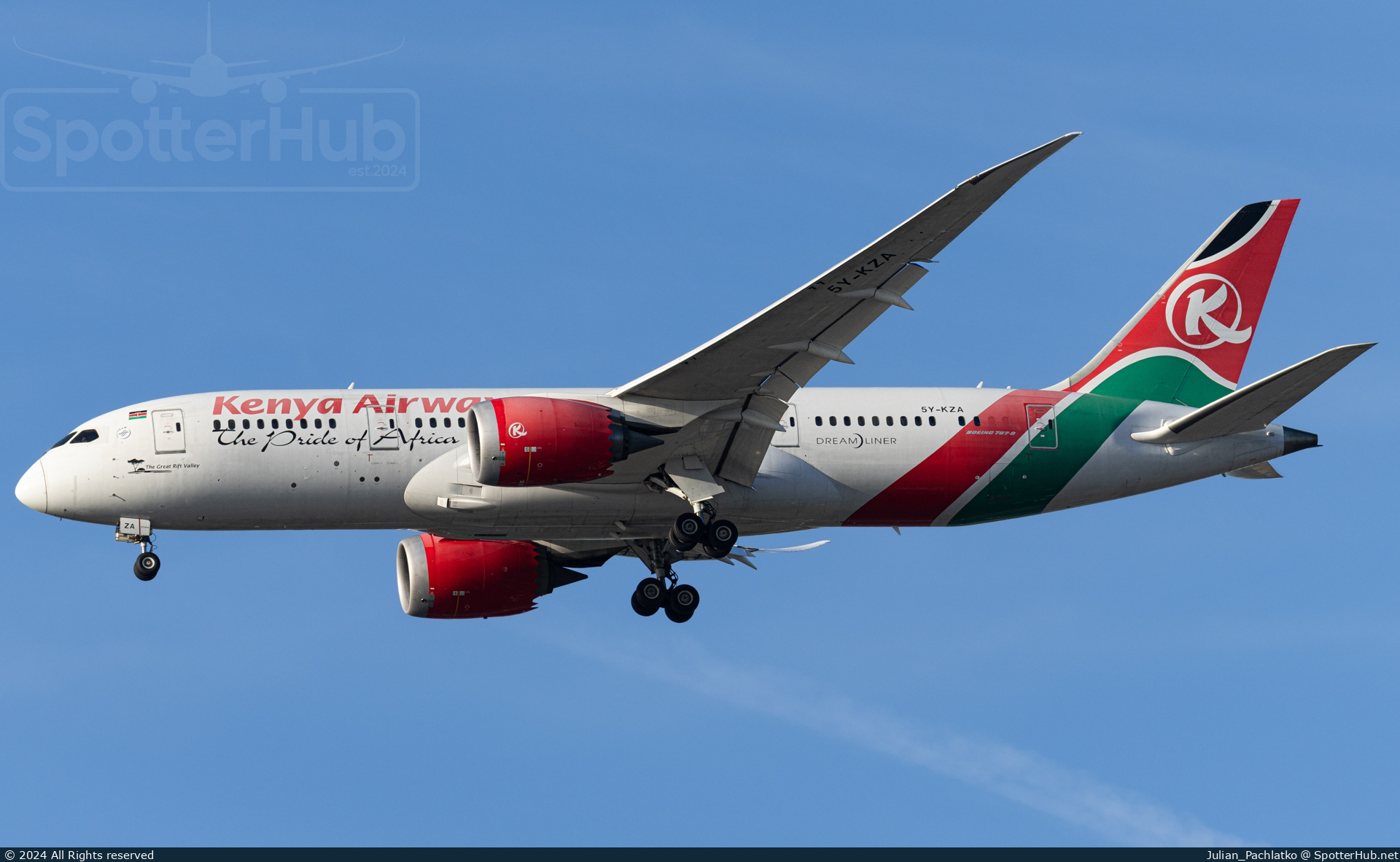 Photo of 5Y-KZA - Boeing 787-8 Dreamliner operated by Kenya Airways
