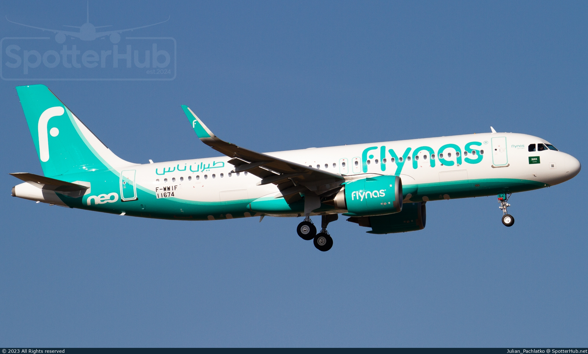 Photo of F-WWIF - Airbus A320-251N operated by Flynas