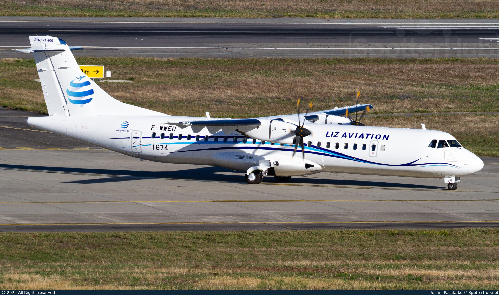 Photo of F-WWEU - ATR 72-600 operated by Liz Aviation
