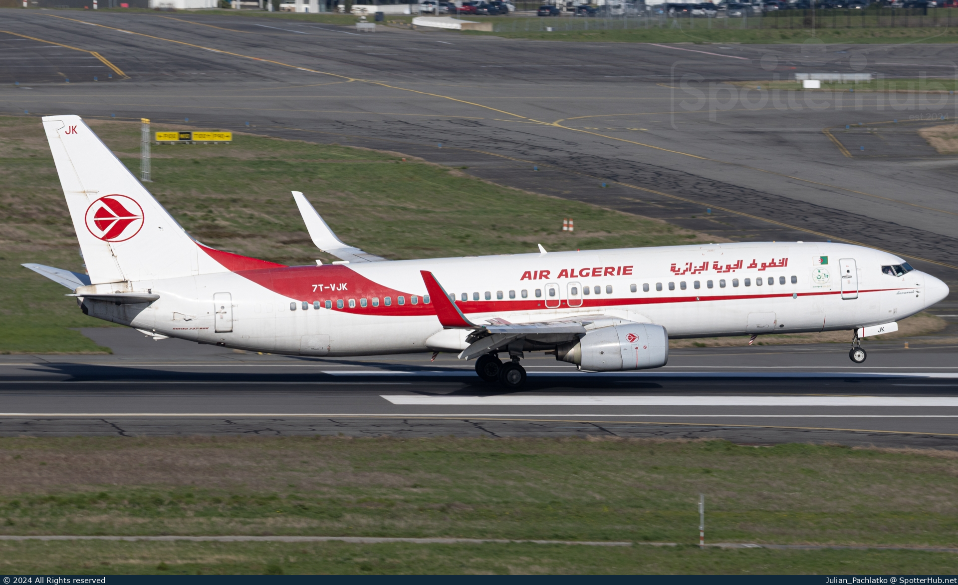 Photo of 7T-VJK - Boeing 737-8D6 operated by Air Algérie