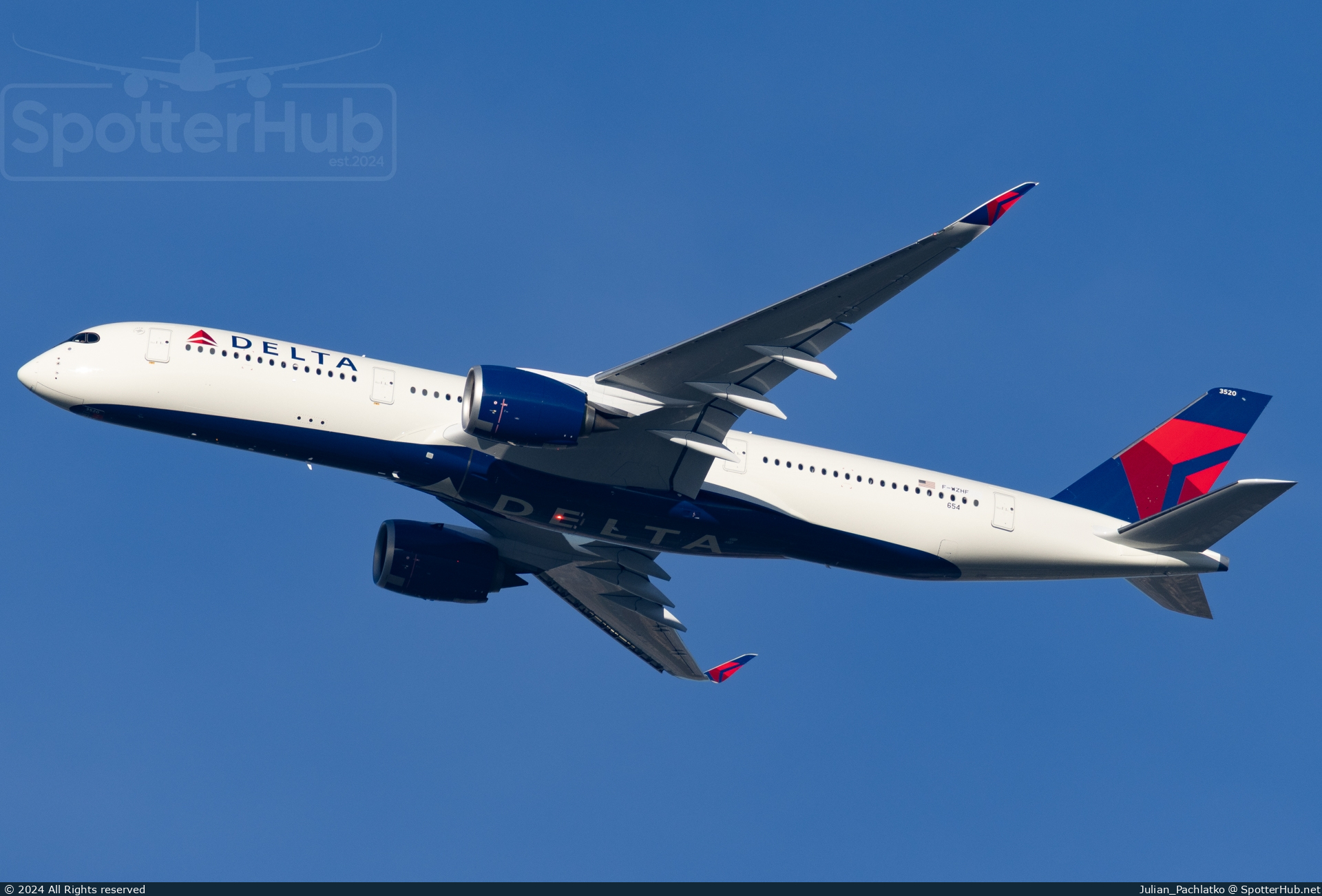 Photo of F-WZHF - Airbus A350-941 operated by Delta Air Lines