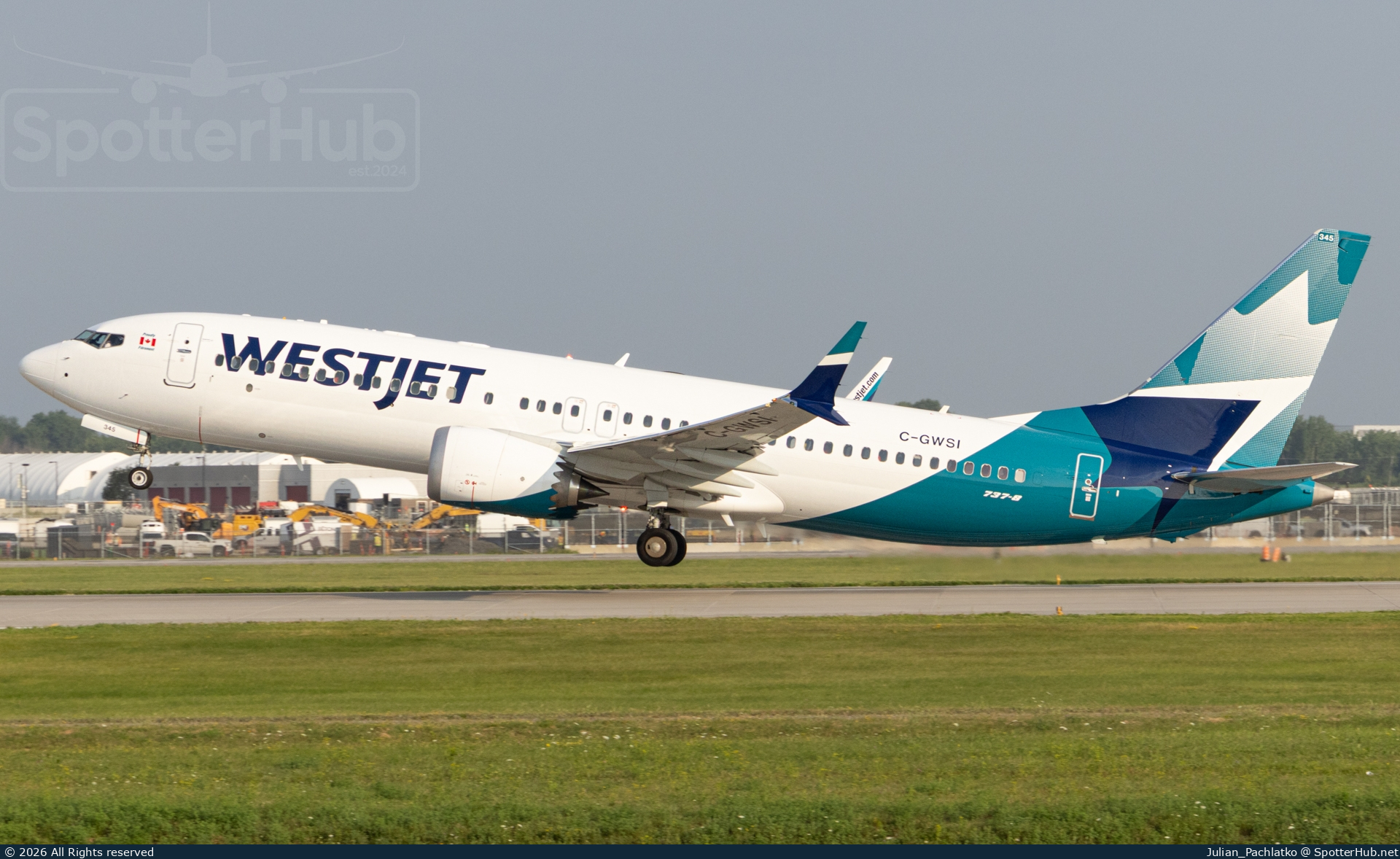 Photo of C-GWSI - Boeing 737 MAX 8 operated by WestJet Airlines
