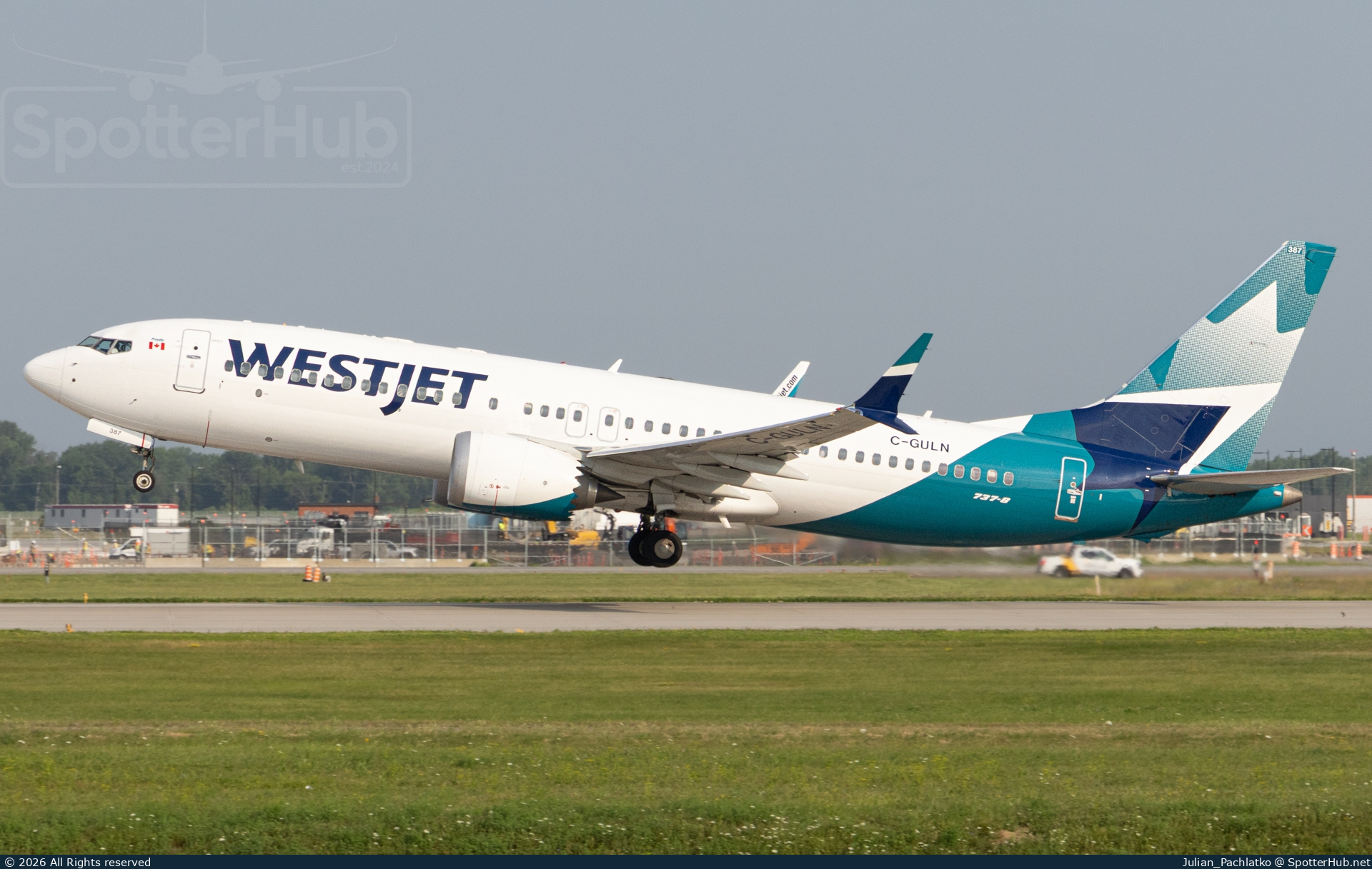 Photo of C-GULN - Boeing 737 MAX 8 operated by WestJet Airlines