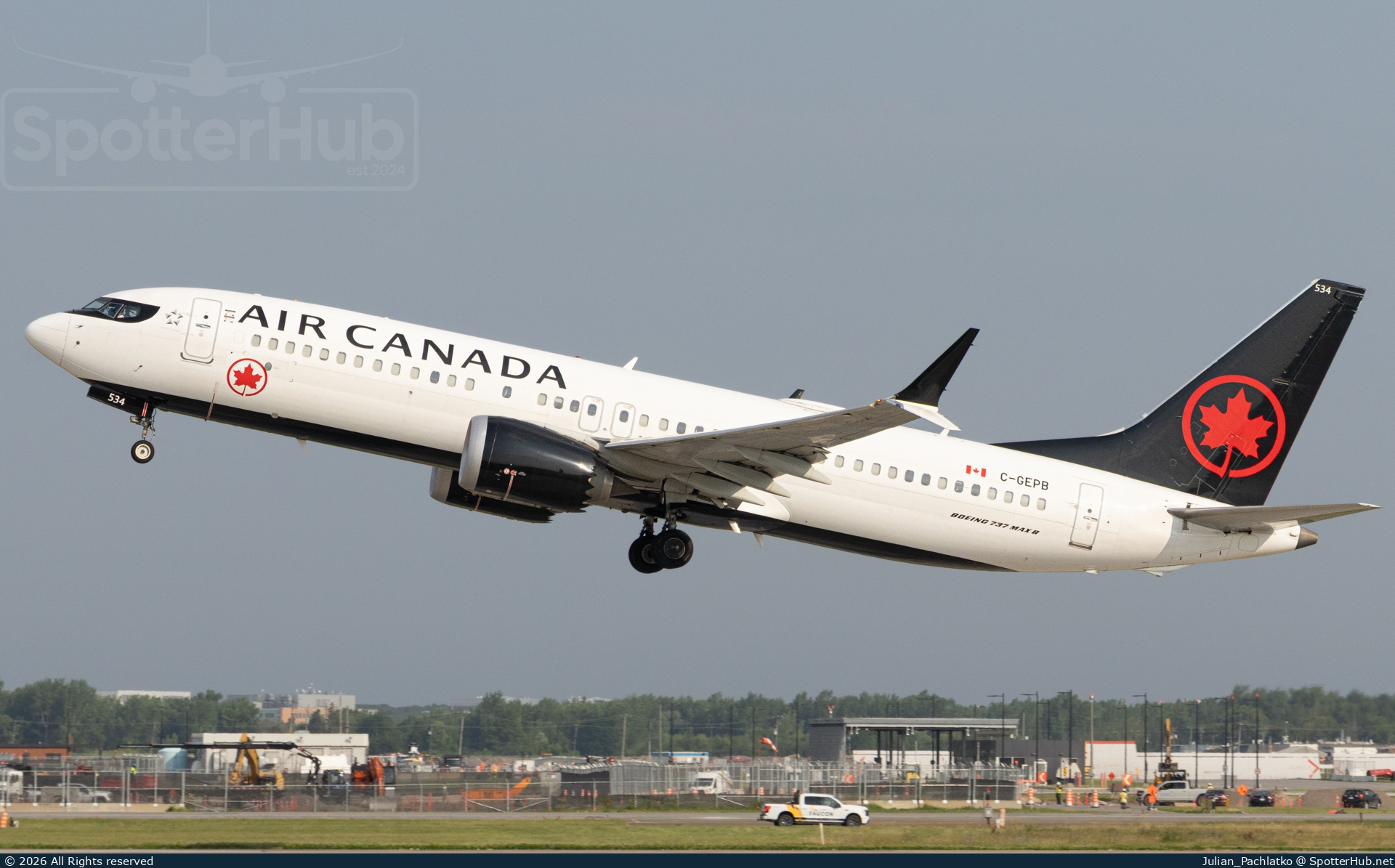Photo of C-GEPB - Boeing 737 MAX 8 operated by Air Canada
