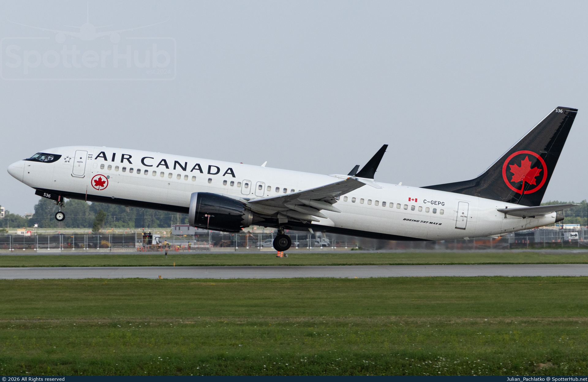 Photo of C-GEPG - Boeing 737 MAX 8 operated by Air Canada