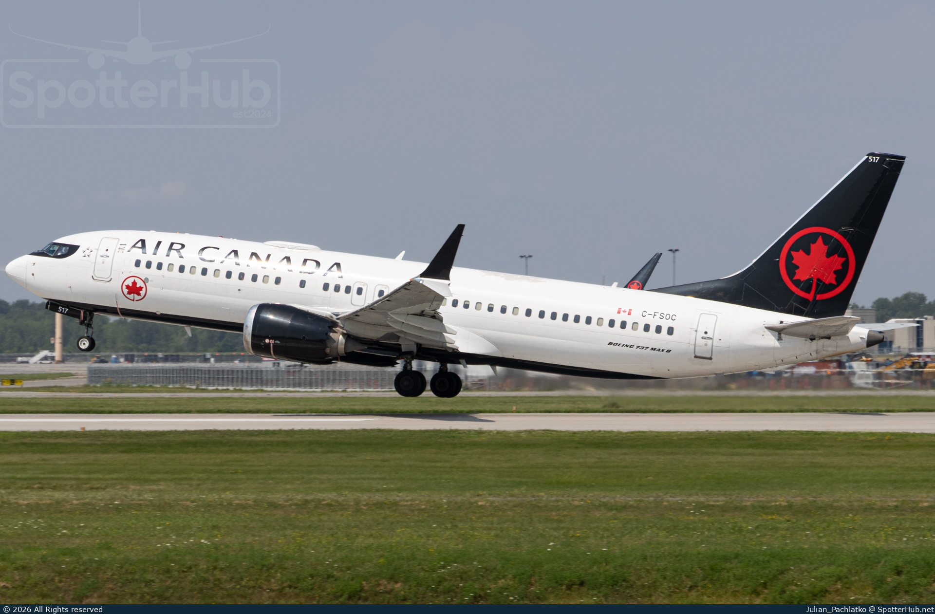 Photo of C-FSOC - Boeing 737 MAX 8 operated by Air Canada