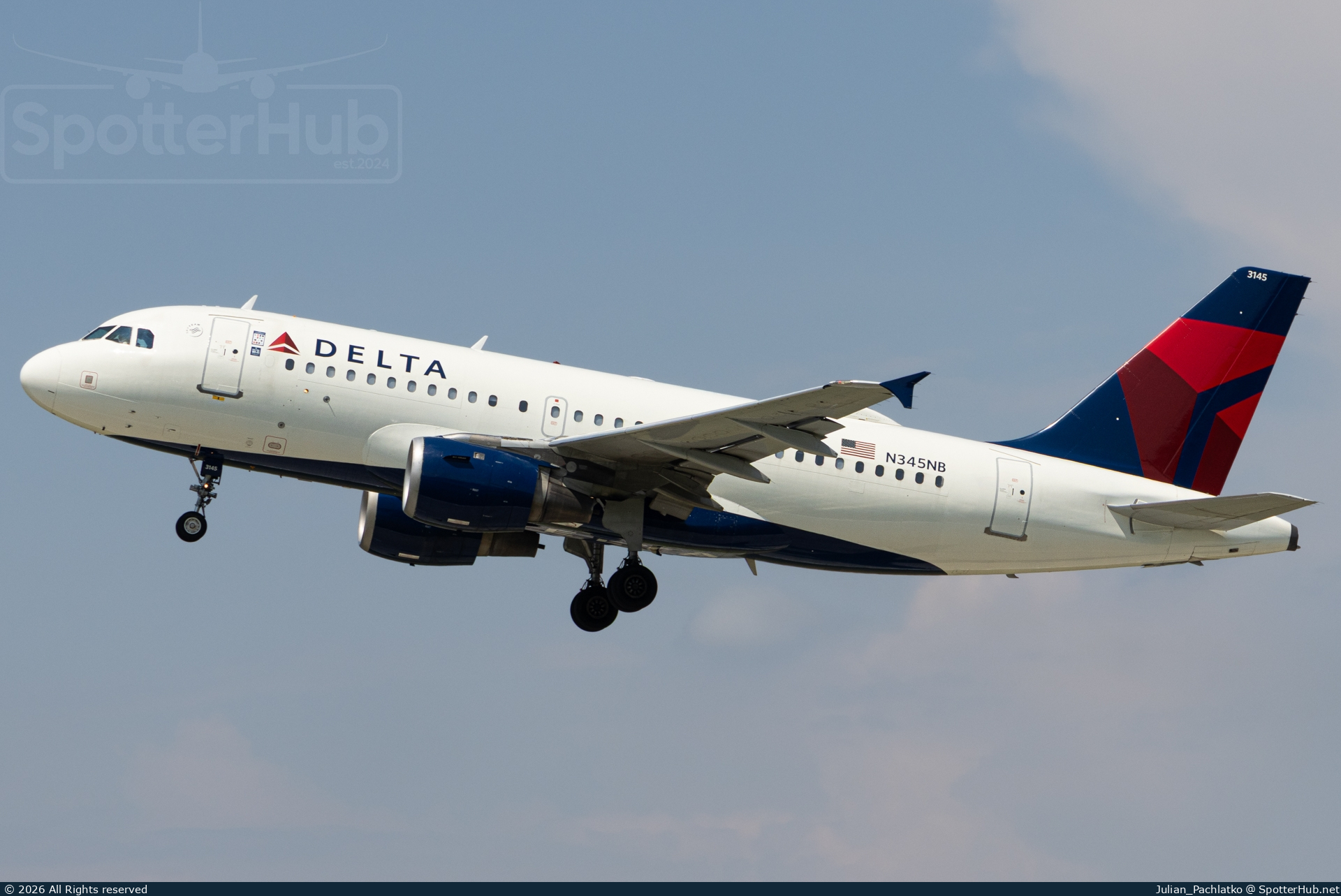 Photo of N345NB - Airbus A319-114 operated by Delta Air Lines