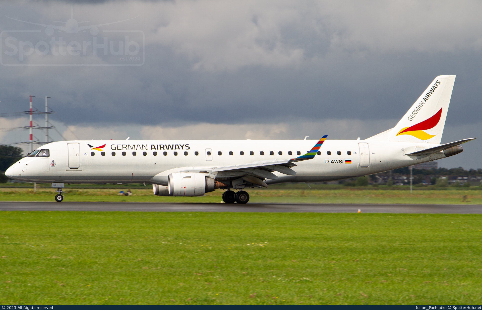 Photo of D-AWSI - Embraer ERJ-190LR operated by German Airways