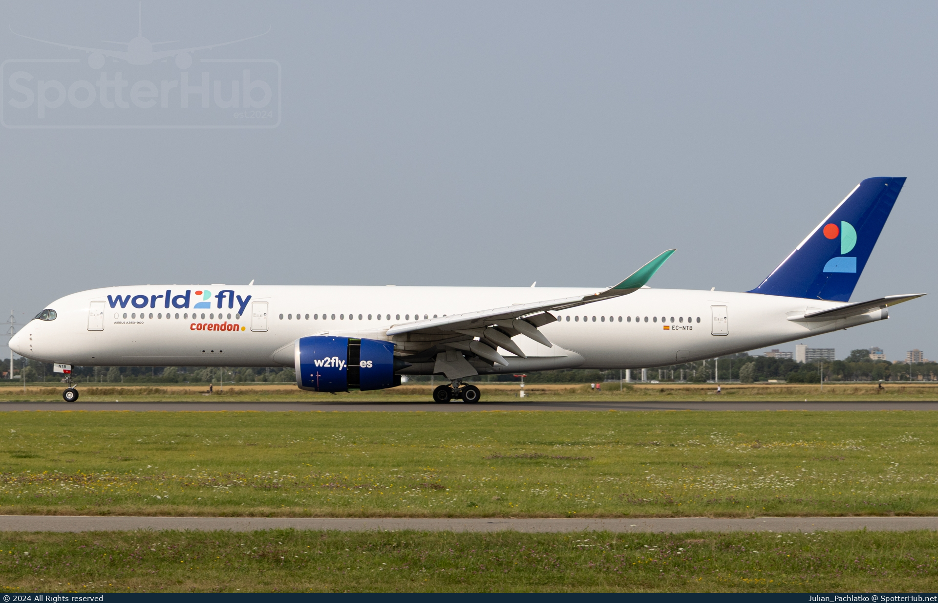 Photo of EC-NTB - Airbus A350-941 operated by Corendon Dutch Airlines (opb World2Fly)