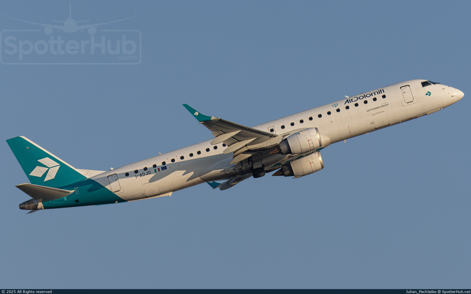 Photo of I-ADJO - Embraer ERJ-195LR operated by Air Dolomiti