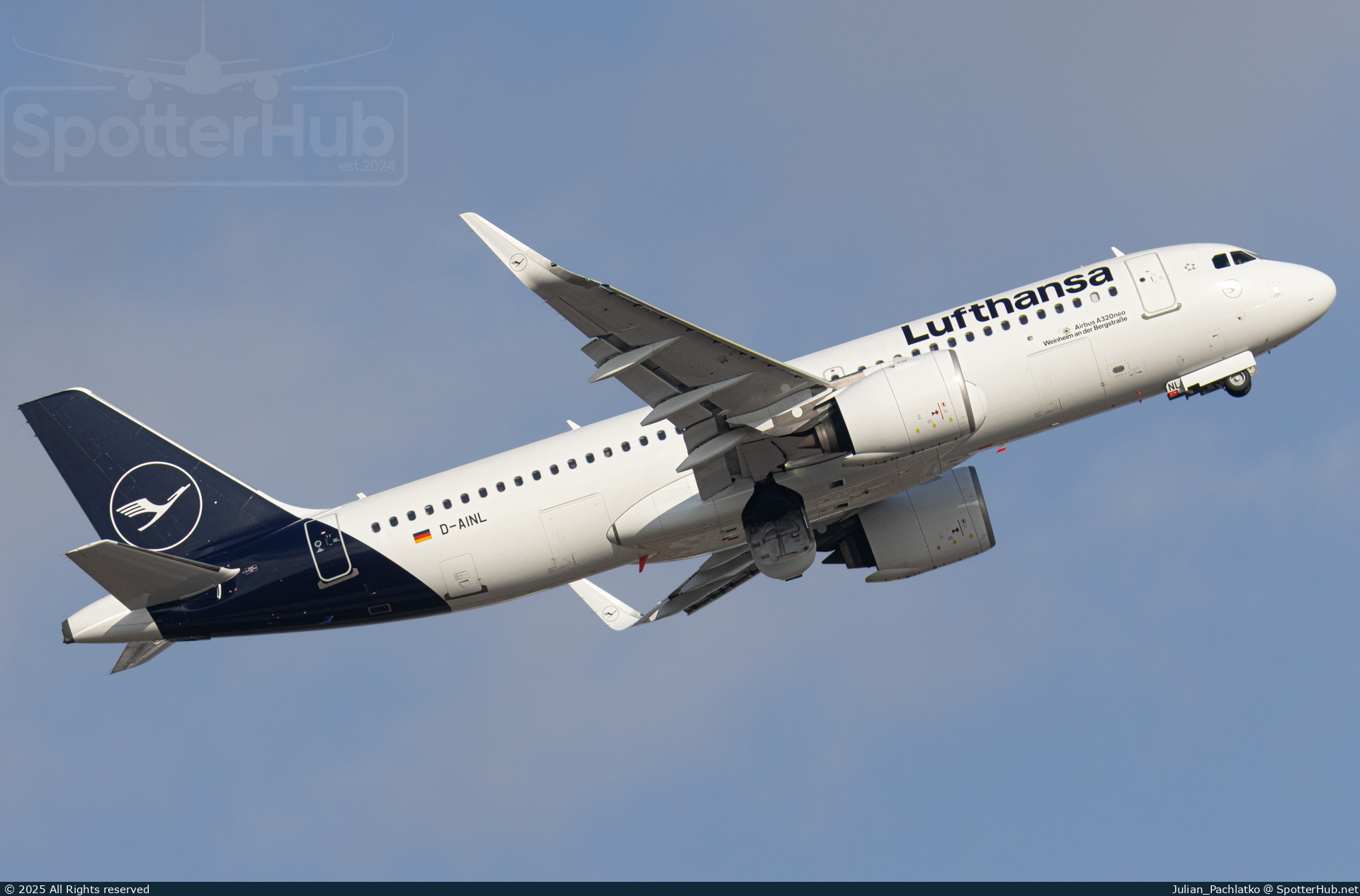 Photo of D-AINL - Airbus A320-271N operated by Lufthansa