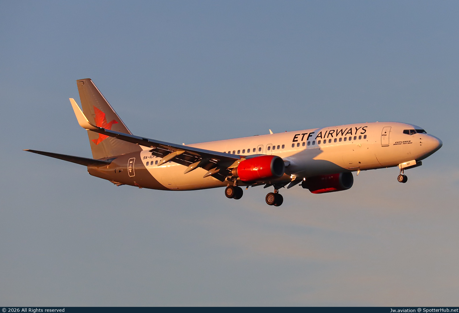 Photo of 9A-KOR - Boeing 737-8GJ operated by ETF Airways