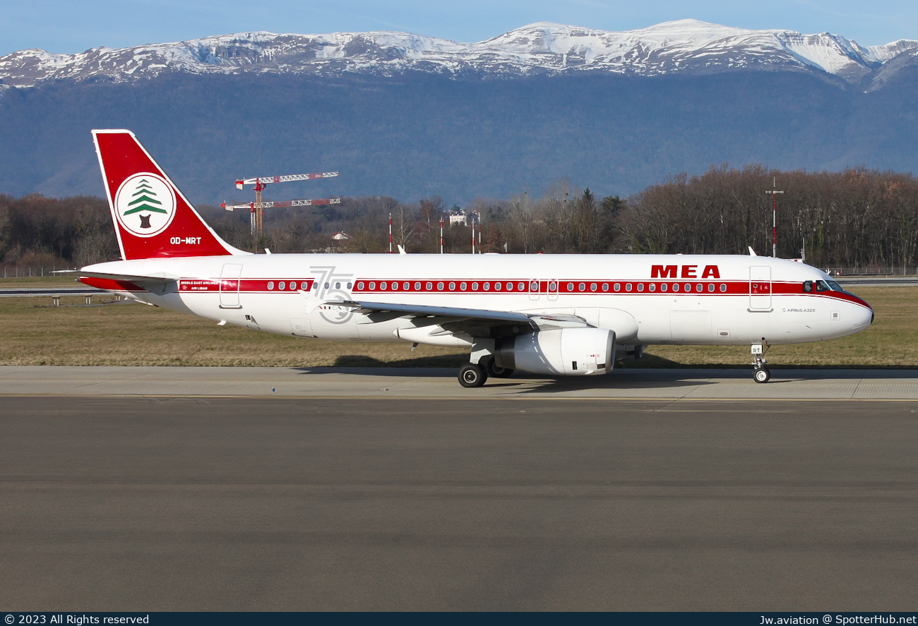 Photo of OD-MRT - Airbus A320-232 operated by MEA Middle East Airlines