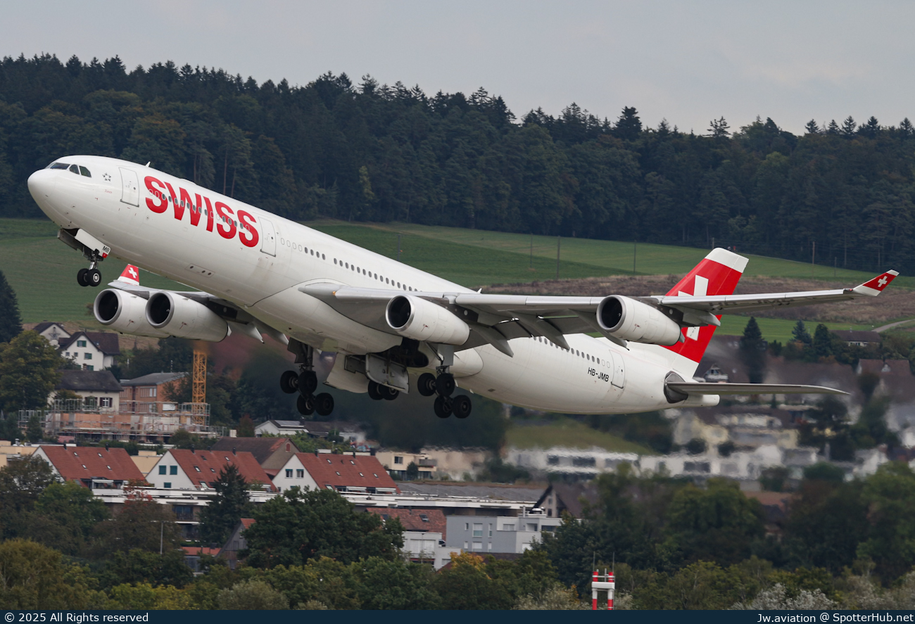 Photo of HB-JMB - Airbus A340-313 operated by Swiss International Air Lines