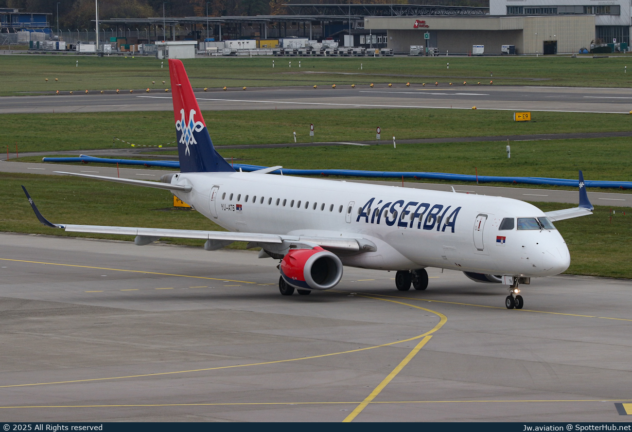 Photo of YU-ATB - Embraer ERJ-195LR operated by Air Serbia