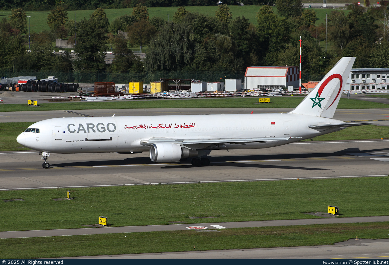 Photo of CN-ROW - Boeing 767-343(ER)(BCF) operated by Royal Air Maroc Cargo