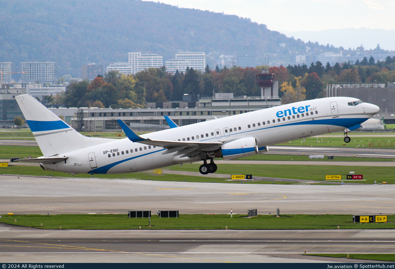 Photo of SP-ENU - Boeing 737-83N operated by Enter Air