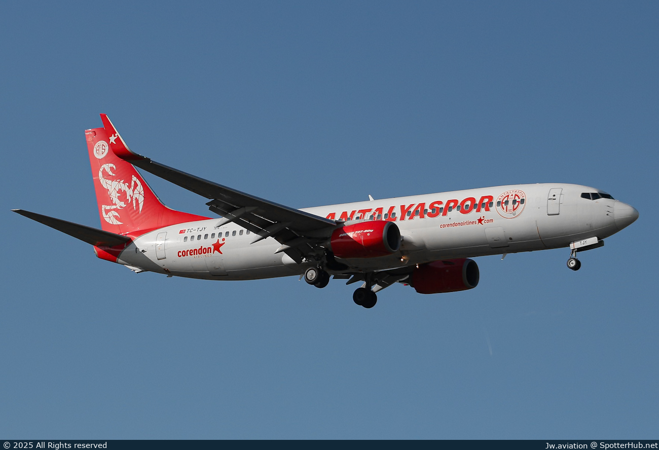 Photo of TC-TJY - Boeing 737-8AS operated by Corendon Airlines