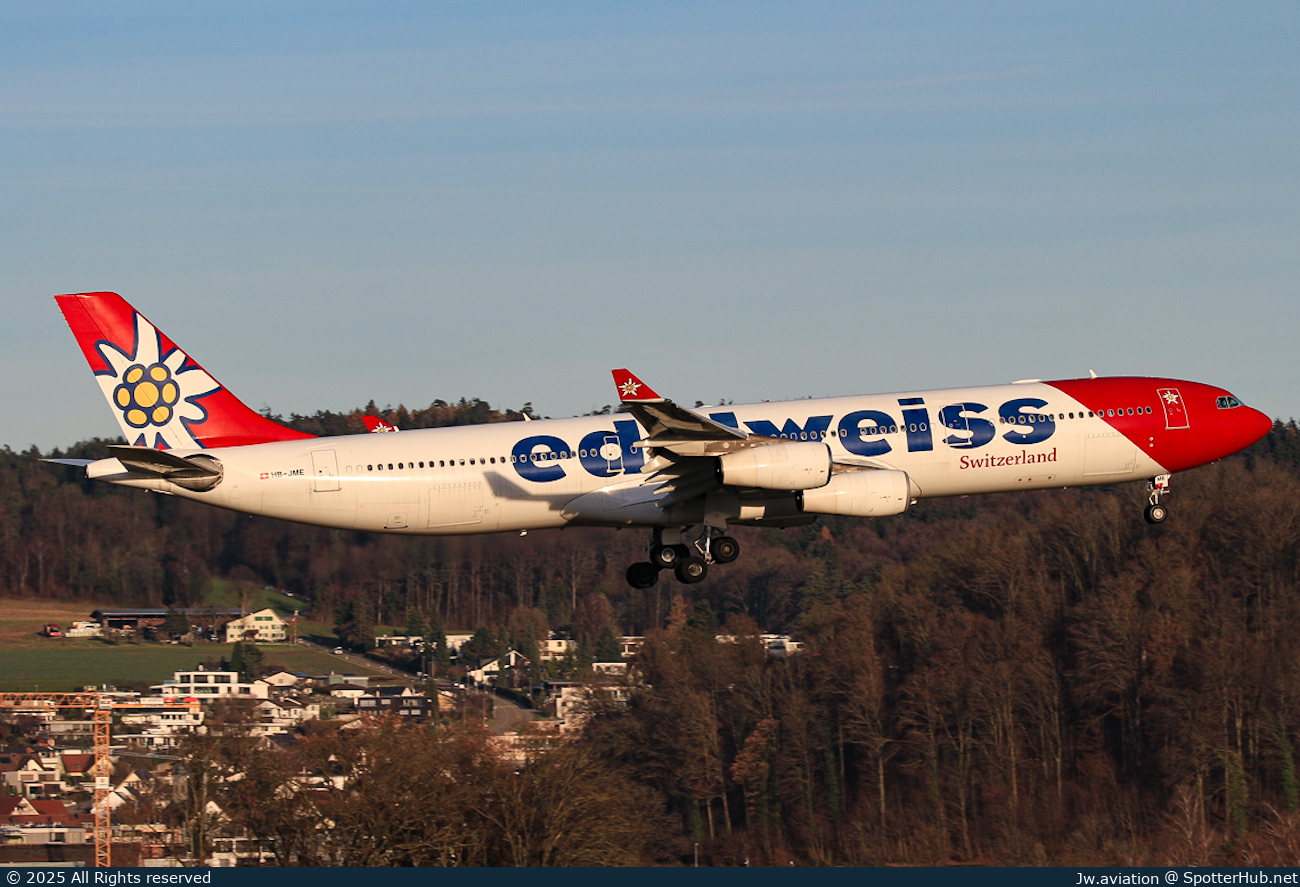 Photo of HB-JME - Airbus A340-313 operated by Edelweiss Air