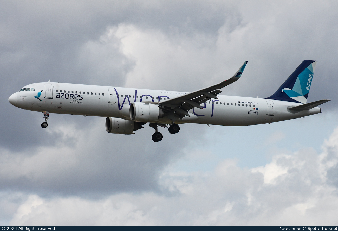 Photo of CS-TSG - Airbus A321-253N operated by Azores Airlines
