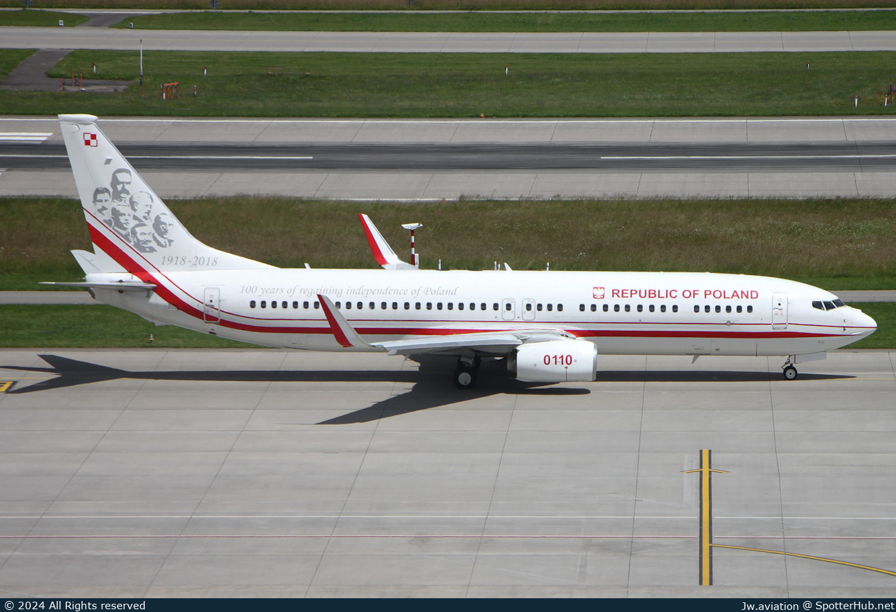 Photo of 0110 - Boeing 737-86X operated by Polish Air Force