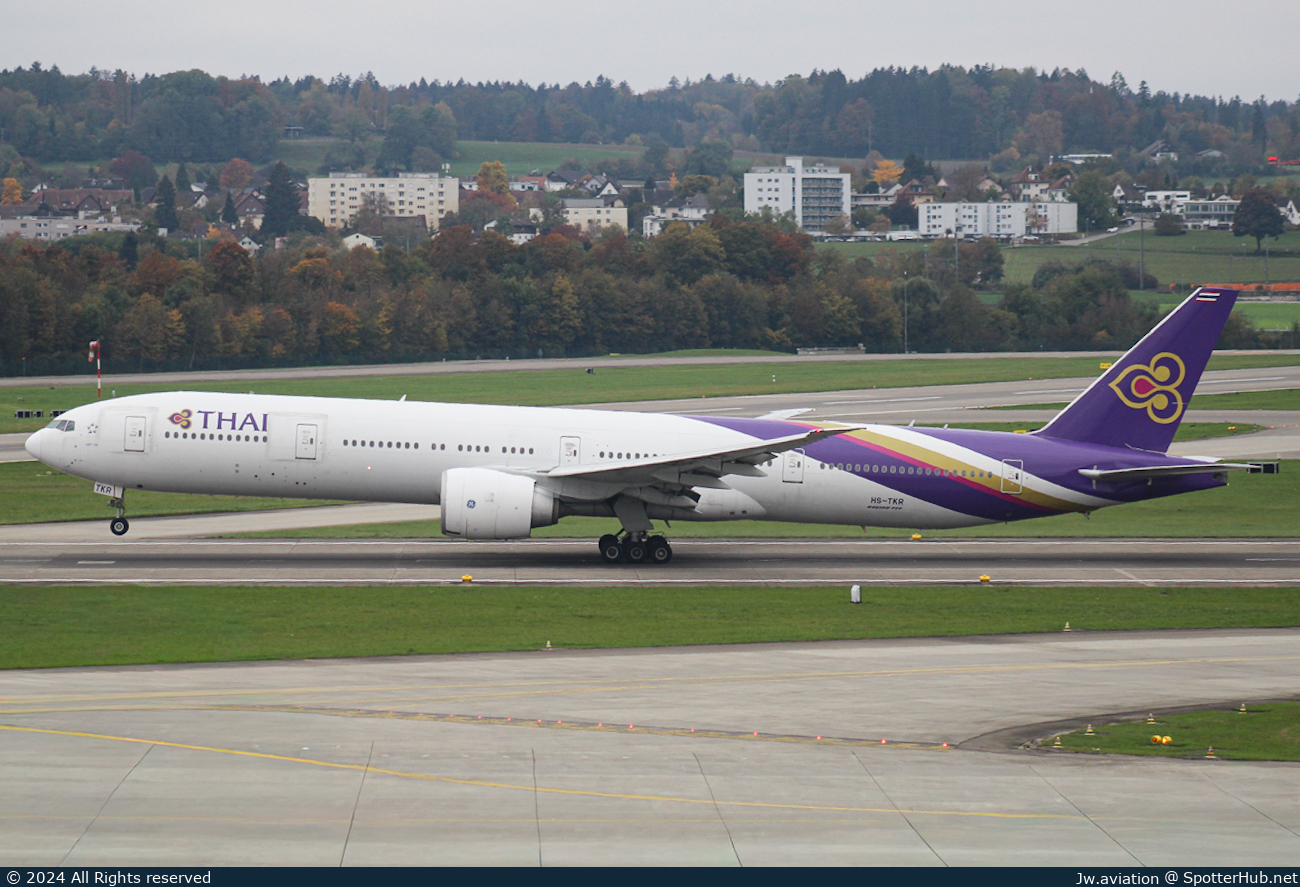 Photo of HS-TKR - Boeing 777-3AL(ER) operated by Thai Airways International