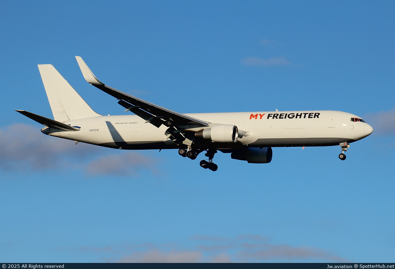 Photo of UK67018 - Boeing 767-333(ER)(BCF) operated by My Freighter
