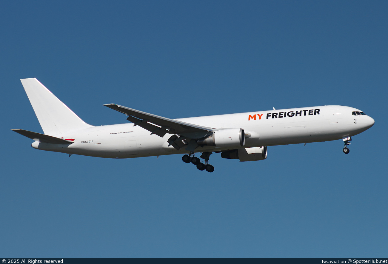 Photo of UK67015 - Boeing 767-38E(ER)(BDSF) operated by My Freighter