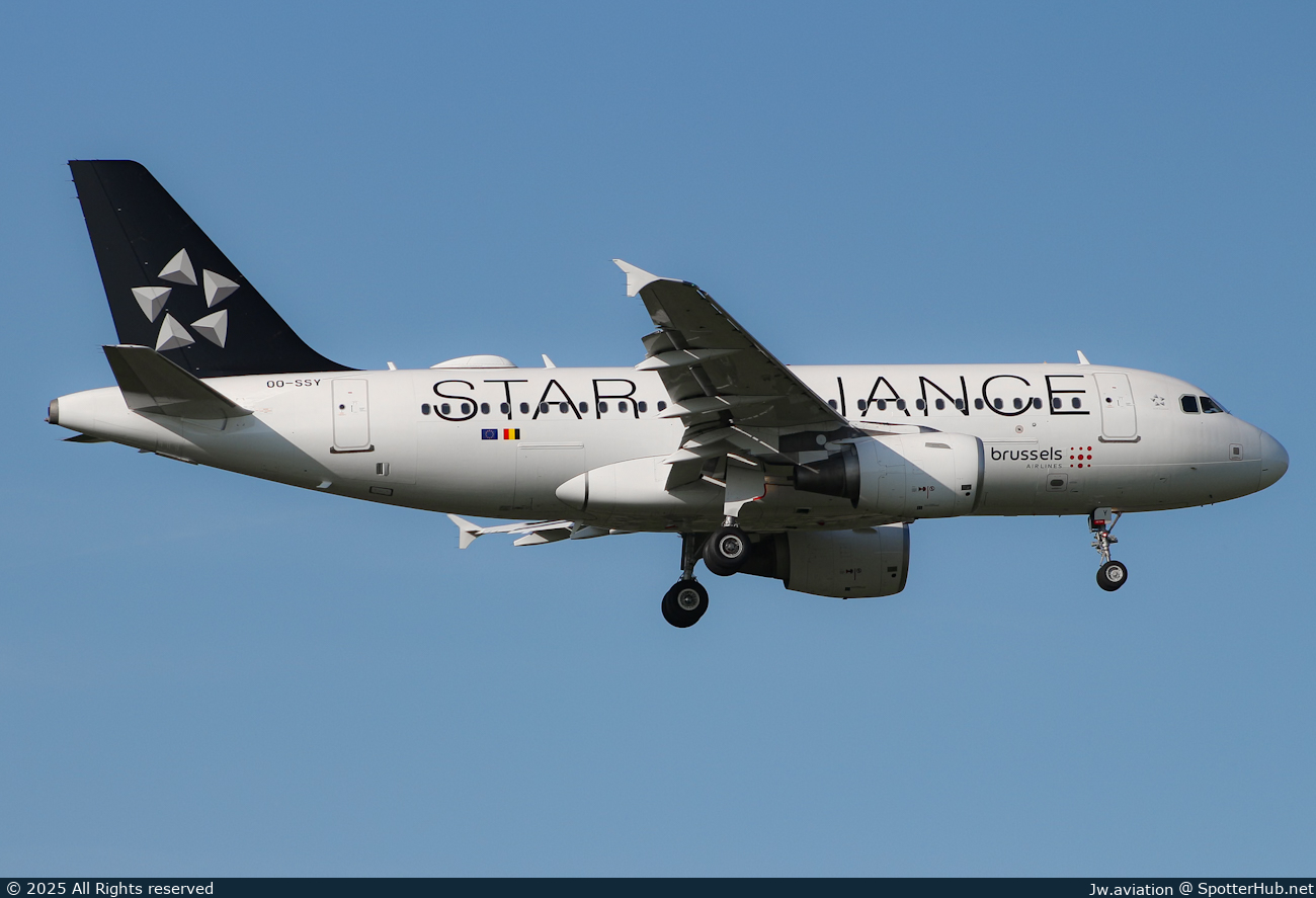 Photo of OO-SSY - Airbus A319-112 operated by Brussels Airlines
