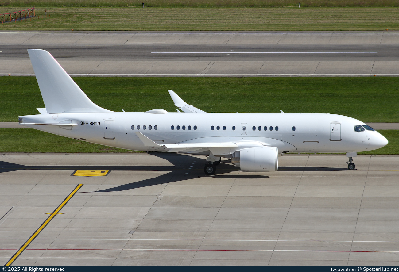 Photo of 9H-168OO - Airbus A220-100(CJ) TwoTwenty operated by Comlux Aviation Malta