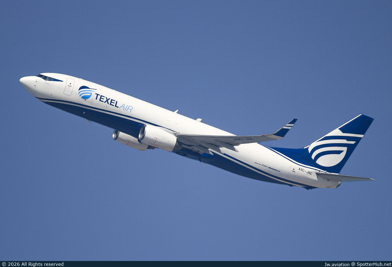 Photo of A9C-JNC - Boeing 737-8Q8(SF) operated by Texel Air