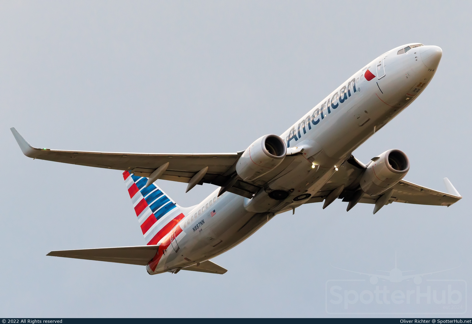 Photo of N887NN - Boeing 737-823 operated by American Airlines