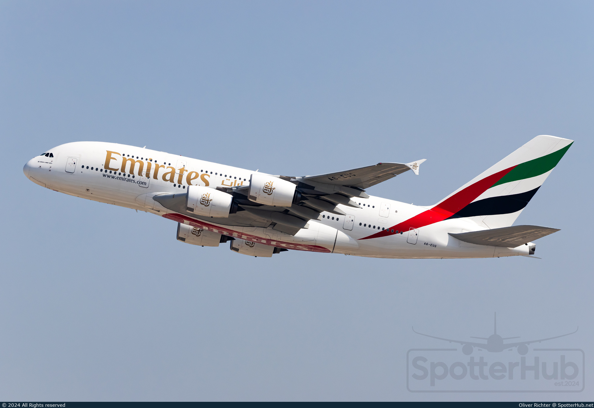 Photo of A6-EUG - Airbus A380-861 operated by Emirates