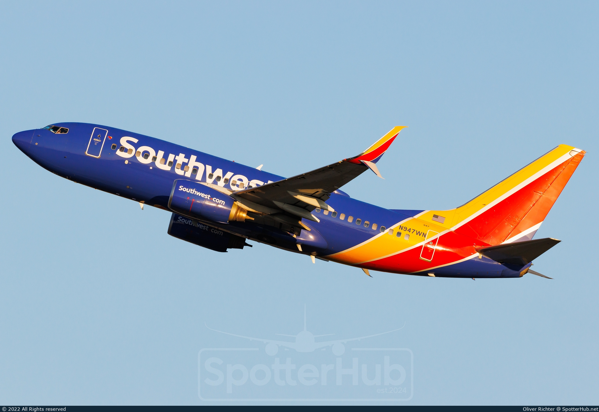 Photo of N947WN - Boeing 737-7H4 operated by Southwest Airlines