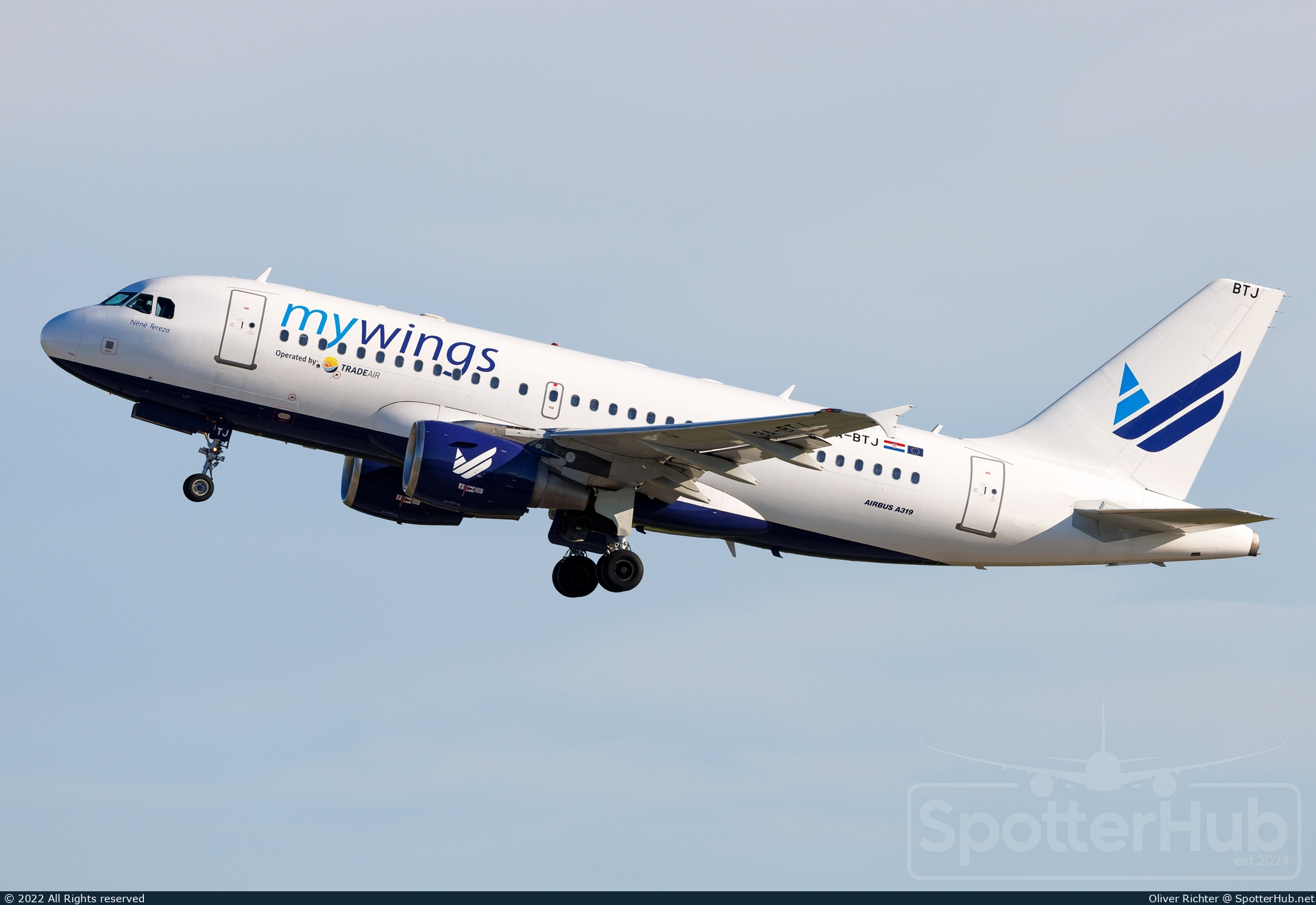 Photo of 9A-BTJ - Airbus A319-112 operated by MyWings (opb Trade Air)