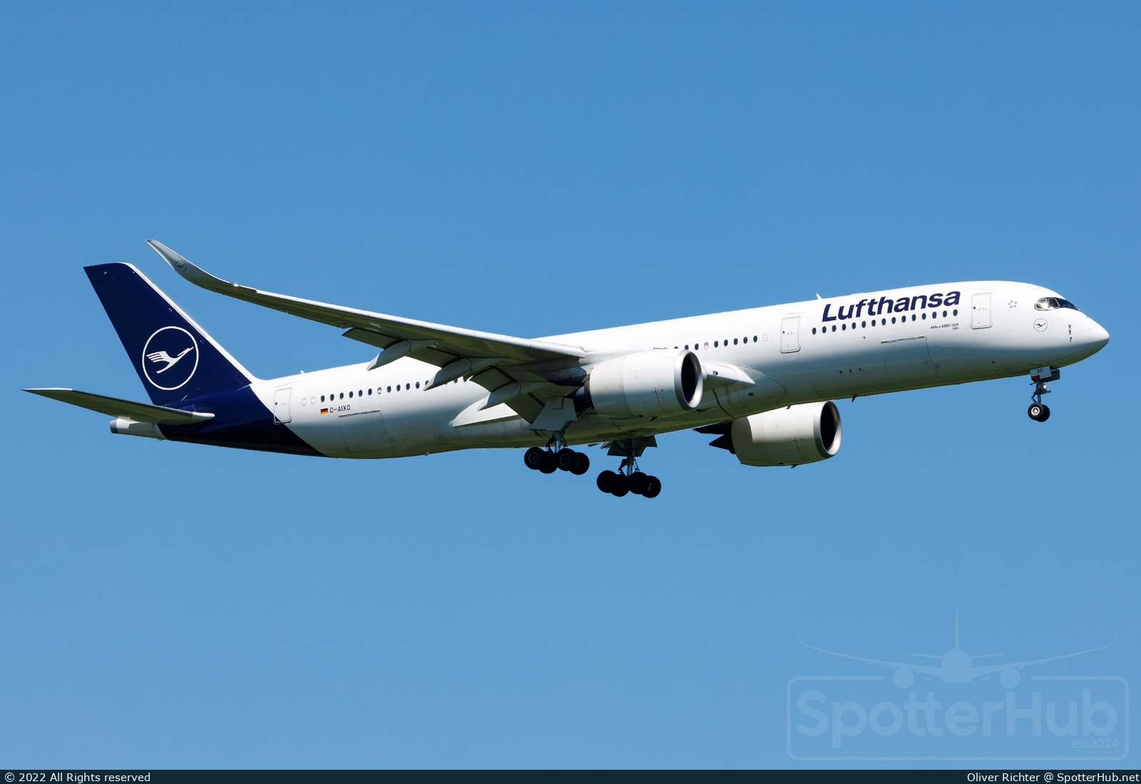 Photo of D-AIXO - Airbus A350-941 operated by Lufthansa