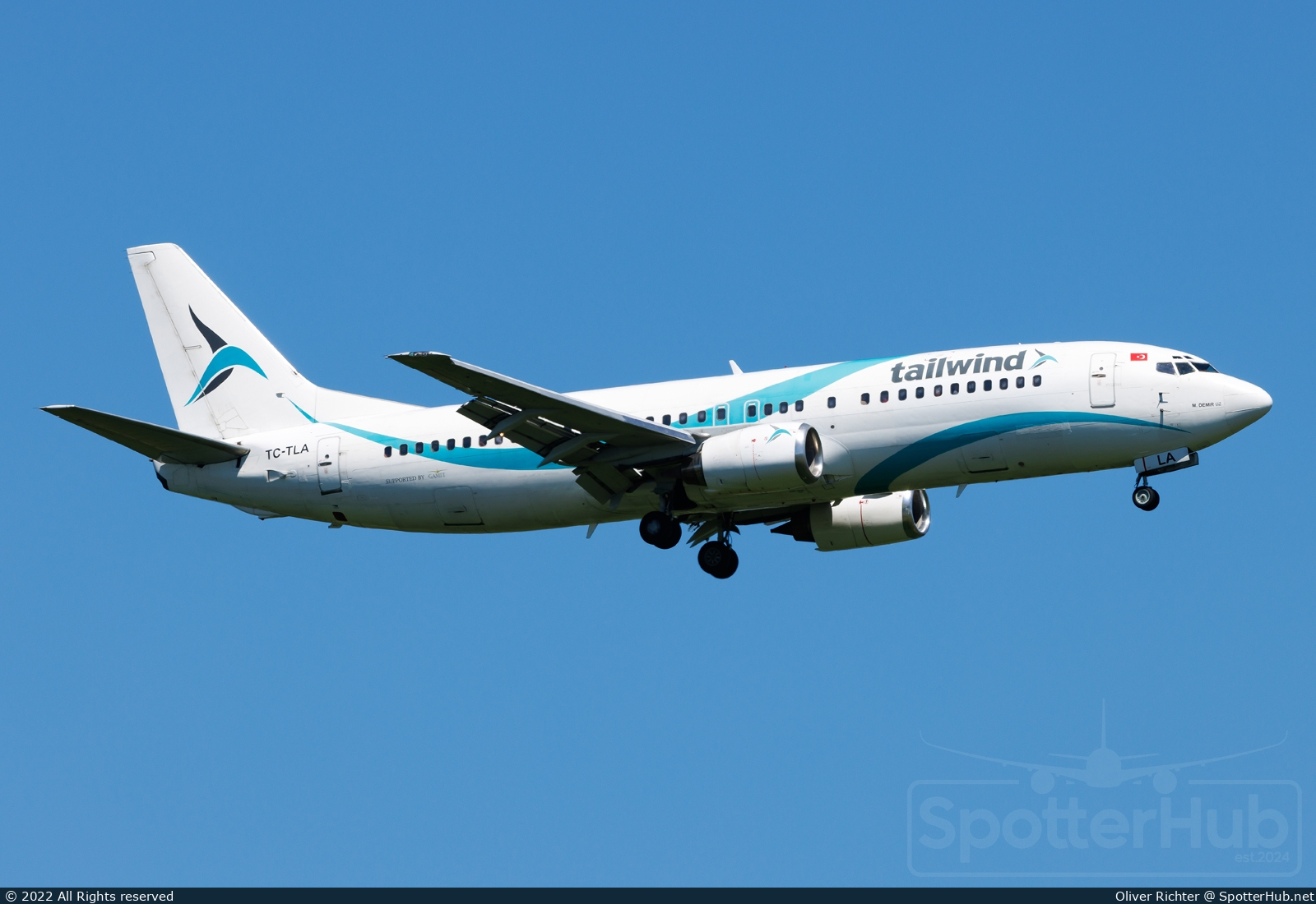 Photo of TC-TLA - Boeing 737-4Q8 operated by Tailwind Airlines