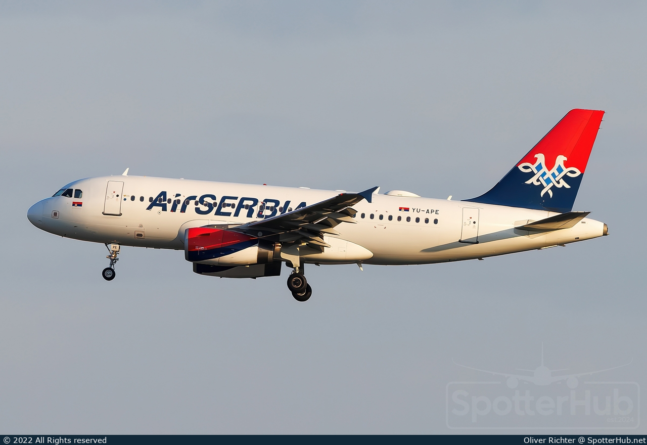 Photo of YU-APE - Airbus A319-132 operated by Air Serbia