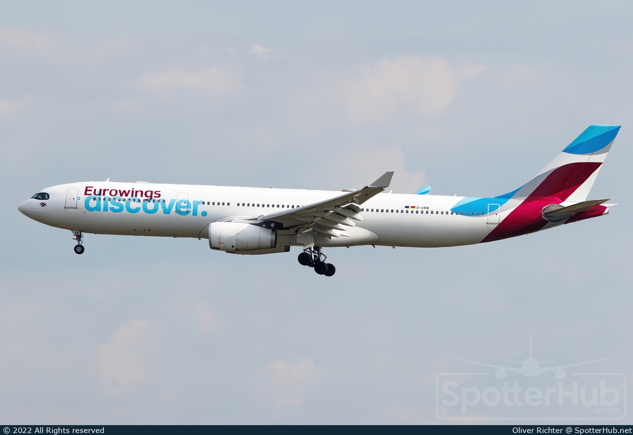 Photo of D-AIKB - Airbus A330-343 operated by Eurowings Discover