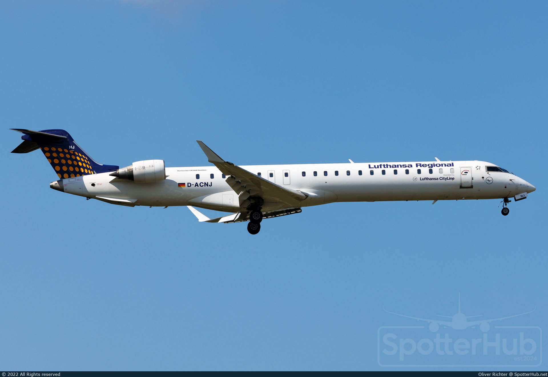 Photo of D-ACNJ - Bombardier CRJ-900LR operated by Lufthansa CityLine