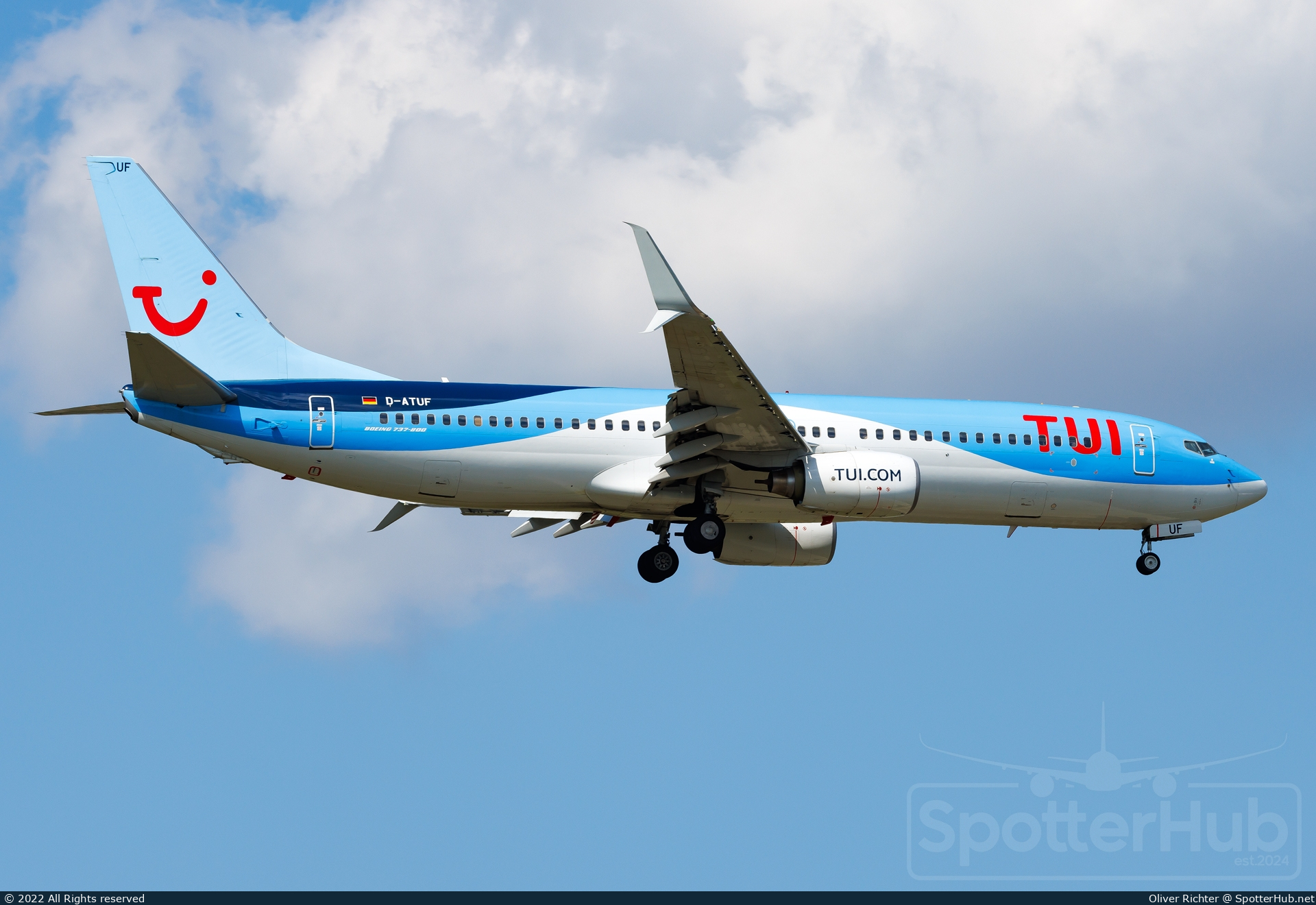 Photo of D-ATUF - Boeing 737-8K5 operated by TUIfly
