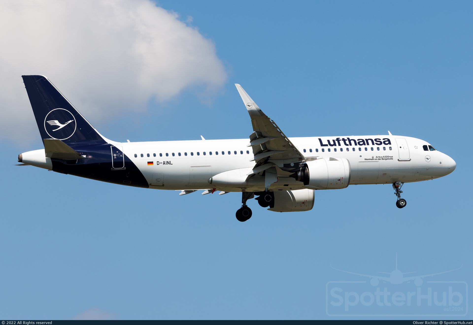 Photo of D-AINL - Airbus A320-271N operated by Lufthansa