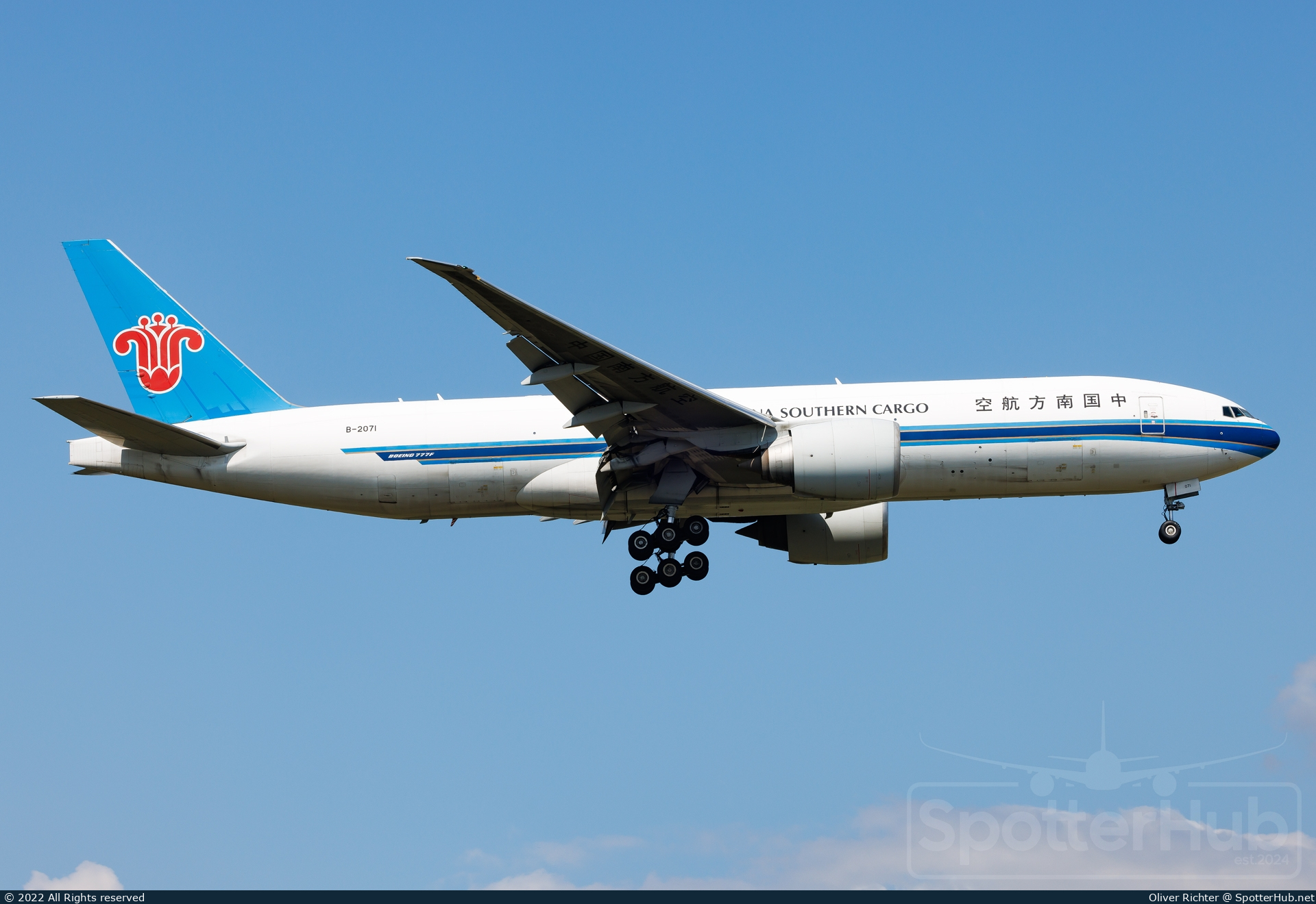 Photo of B-2071 - Boeing 777-F1B operated by China Southern Cargo